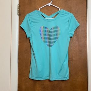 mta sports, color teal, crossed in the back
